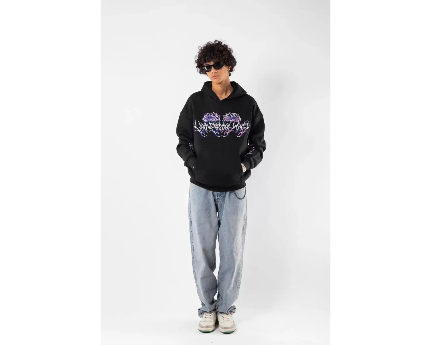 Eternal Text Baskılı Oversize Unisex Beyaz