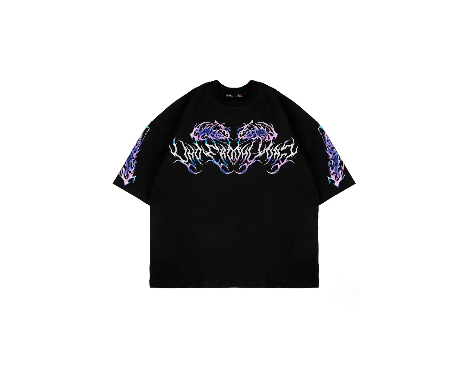 Eternal Text Baskılı Oversize Unisex Siyah