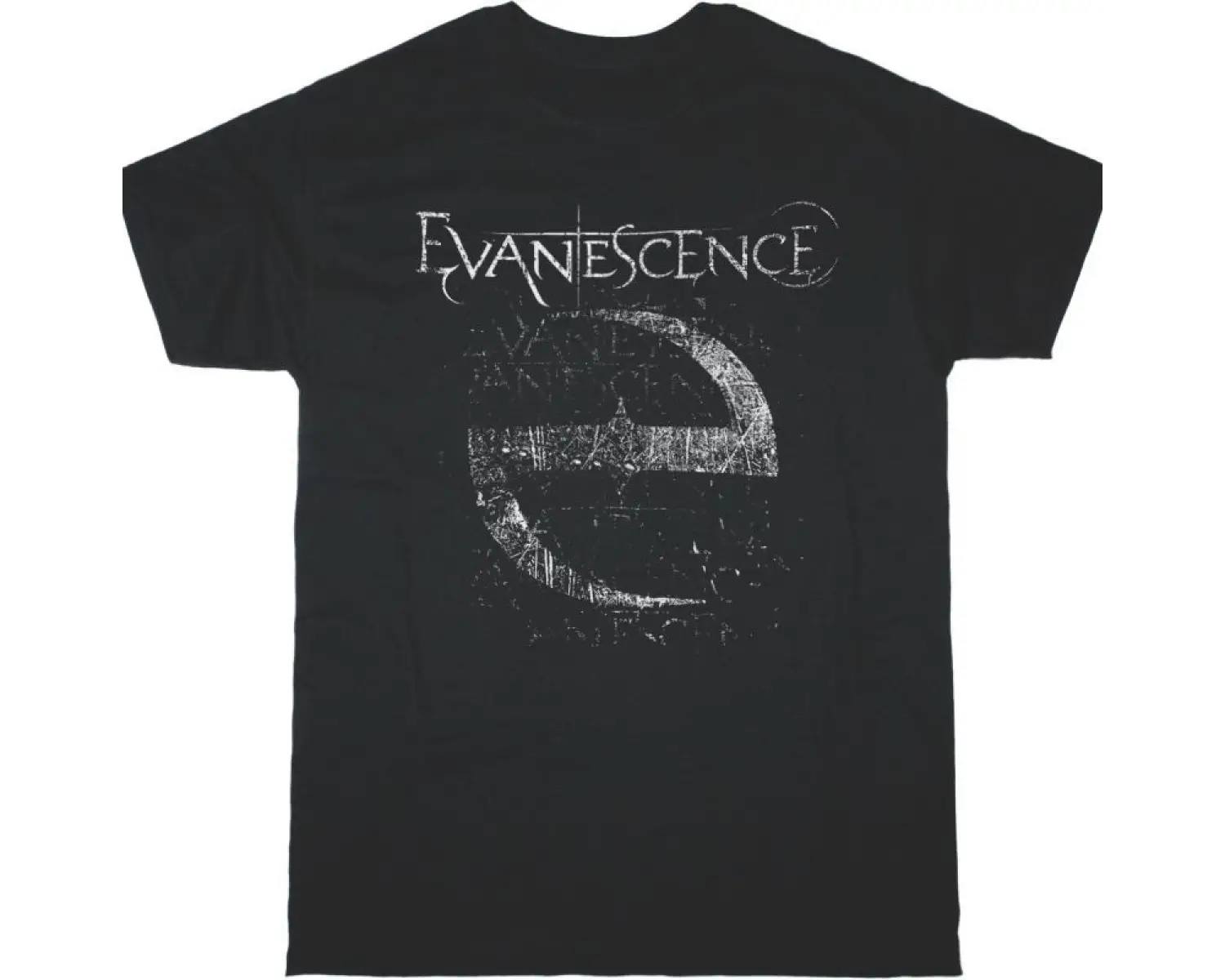 EVANESCENCE DISTRESSED STAMPED NEW BLACK T SHIRT