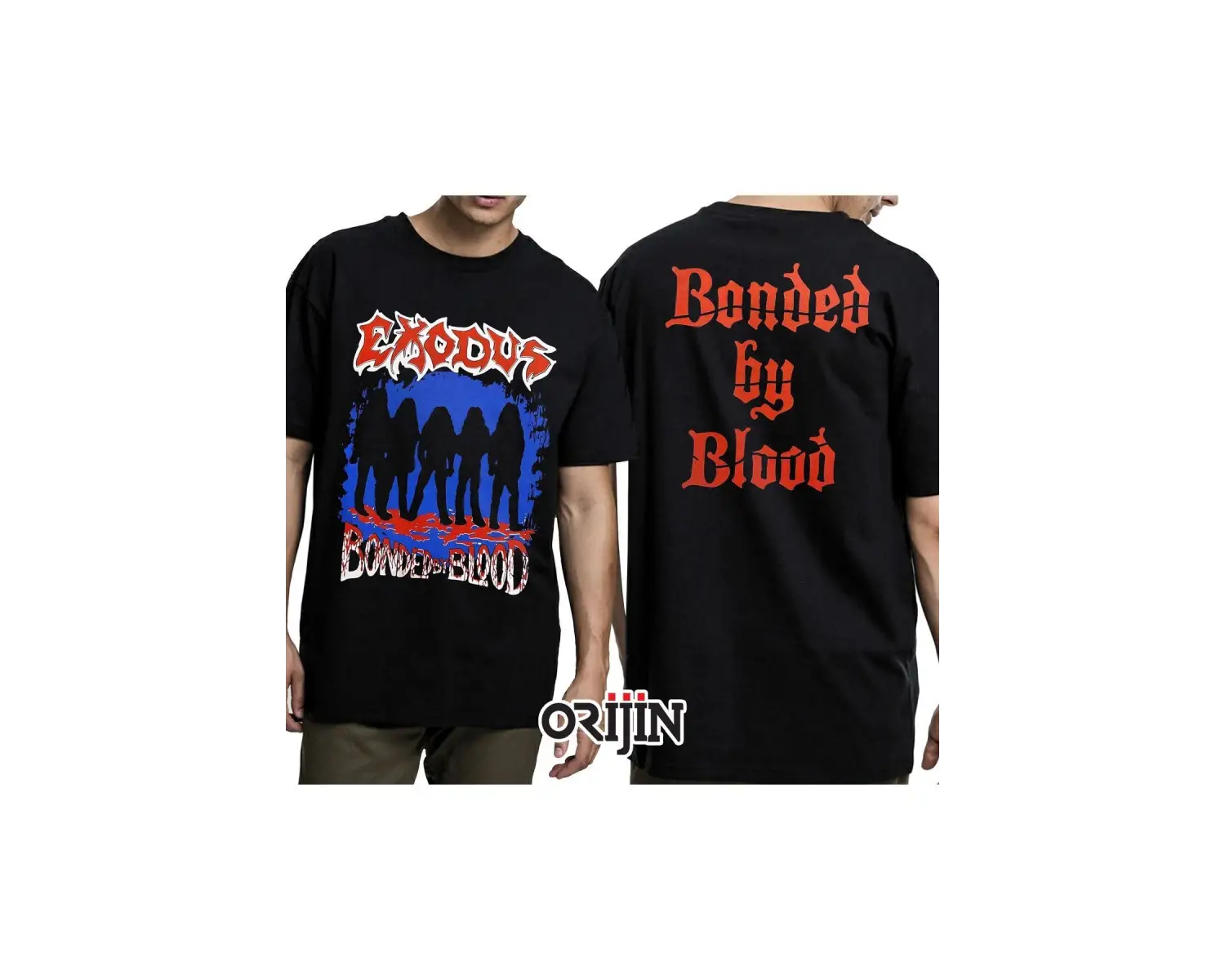 Exodus Bonded By Blood Ön Arka Baskılı Unisex Siyah