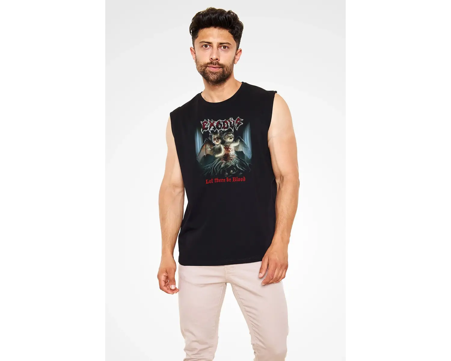 Exodus Siyah Kolsuz Tişört T-shirt