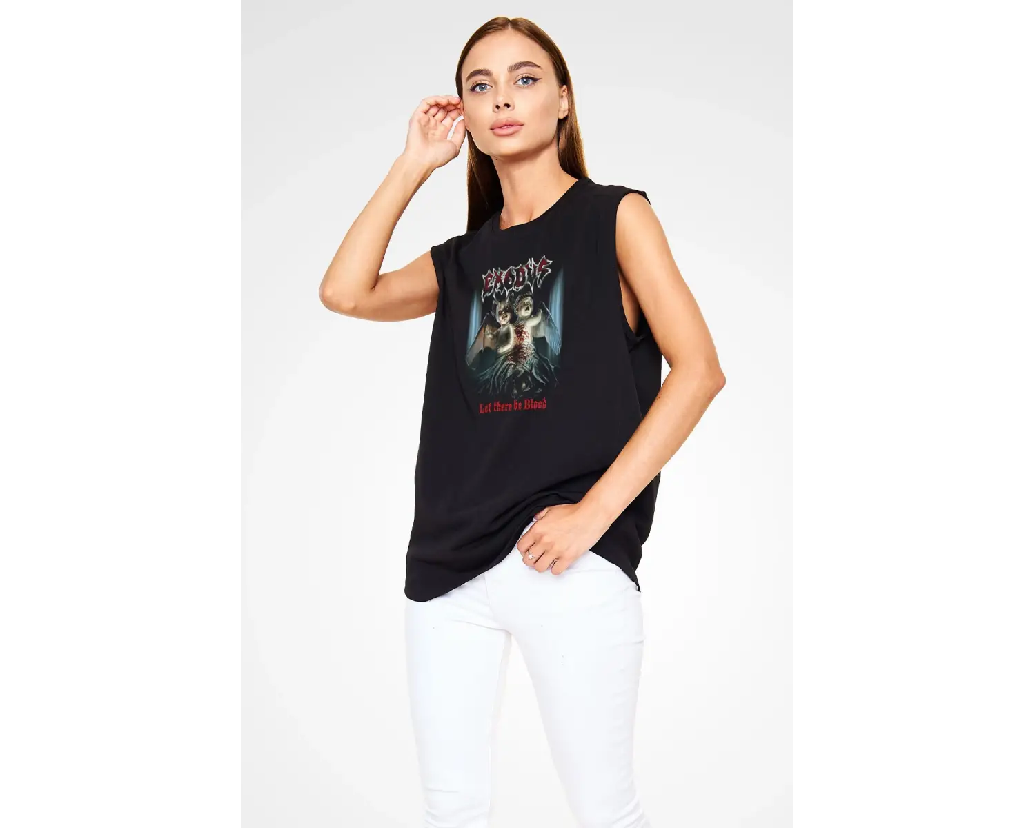 Exodus Siyah Kolsuz Tişört T-shirt