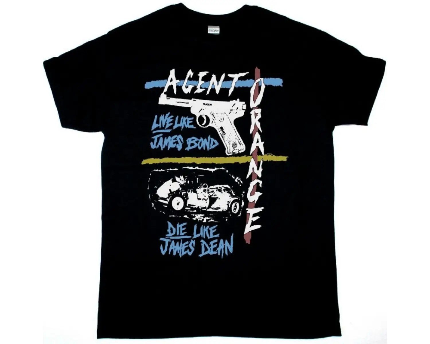 EXPLOITED SEX VIOLENCE NEW WHITE T-SHIRT ÖN VE ARAKA BASKILI