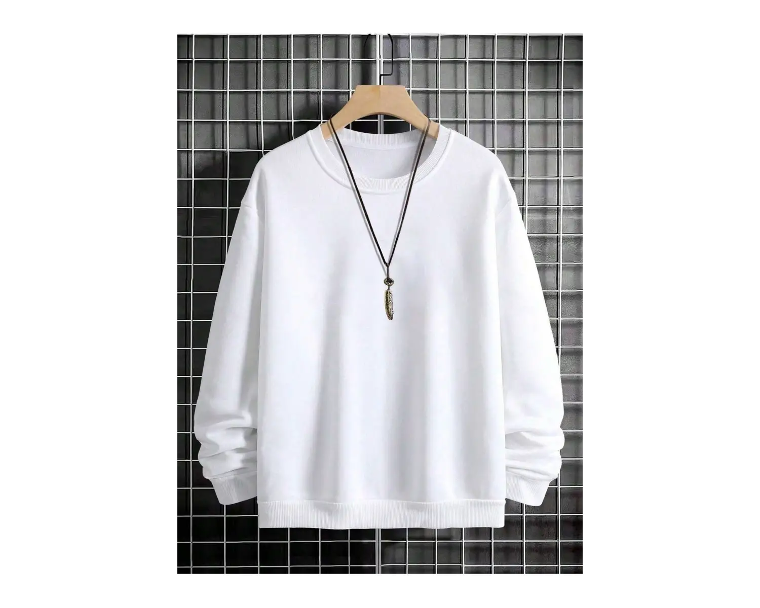 Extended Sizes Plus Playing Card & Skull Print Drop Shoulder Sweatshirt Beyaz