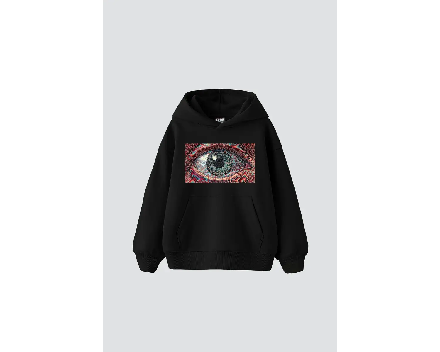 Eye Hallucination Baskılı Oversize Unisex Beyaz