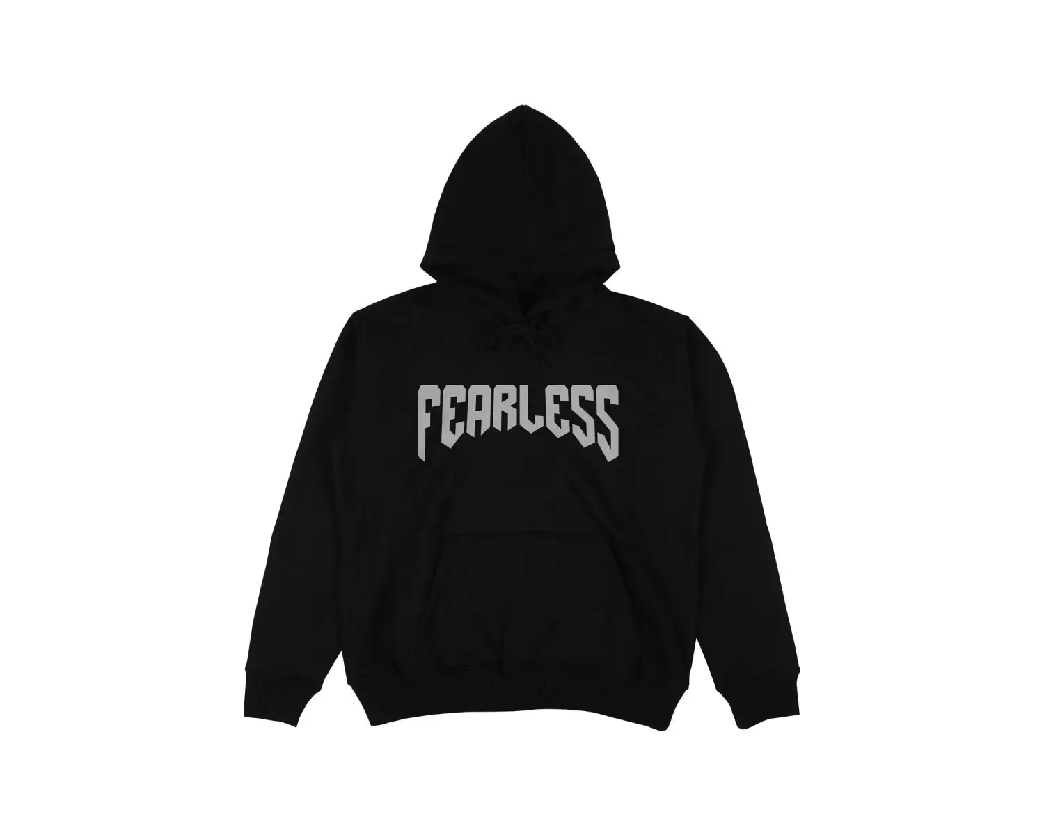 Fearless Siyah Oversize Unisex Kapüşonlu Sweatshirt Hoodie