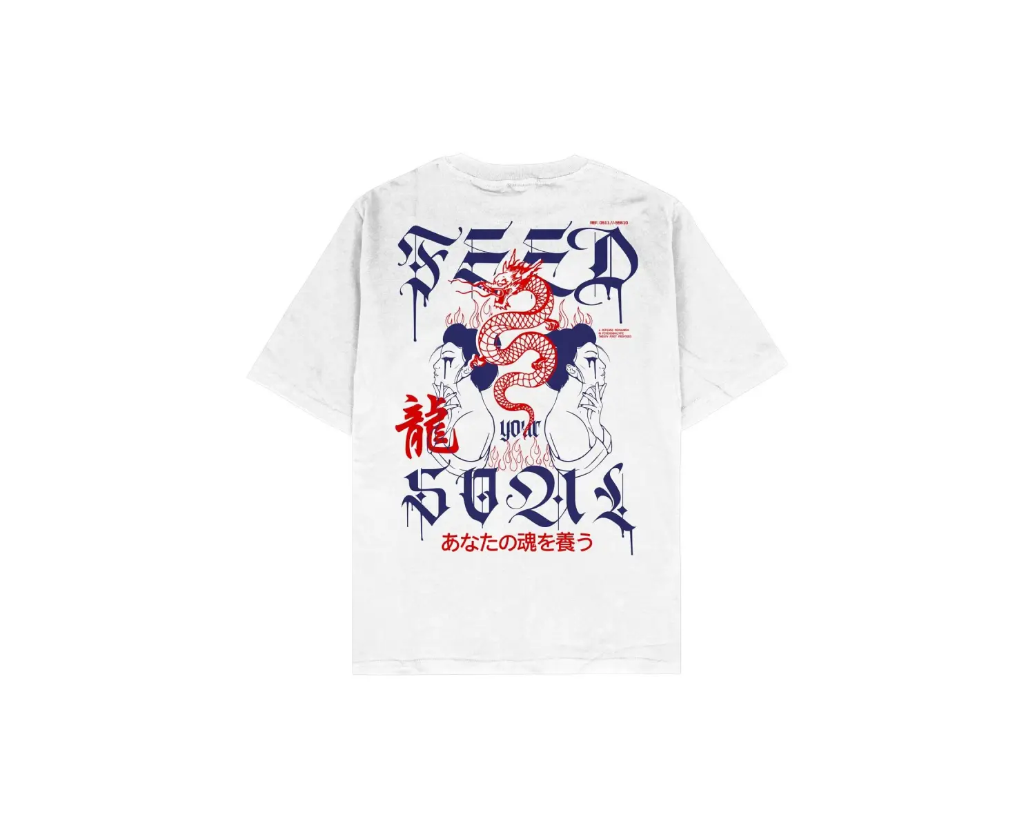 Feed Soul Beyaz Oversize Unisex T-shirt