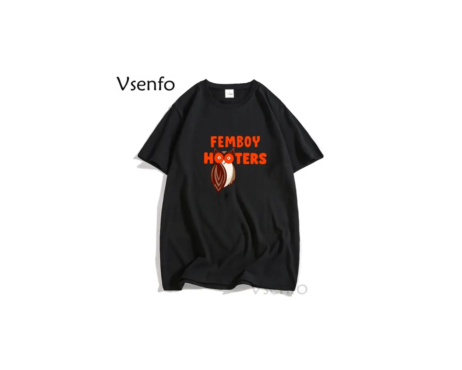 Femboy Hooters orijinal baykuş T Shirt erkekler kadınlar için rahat kısa kollu karikatür graf 2937