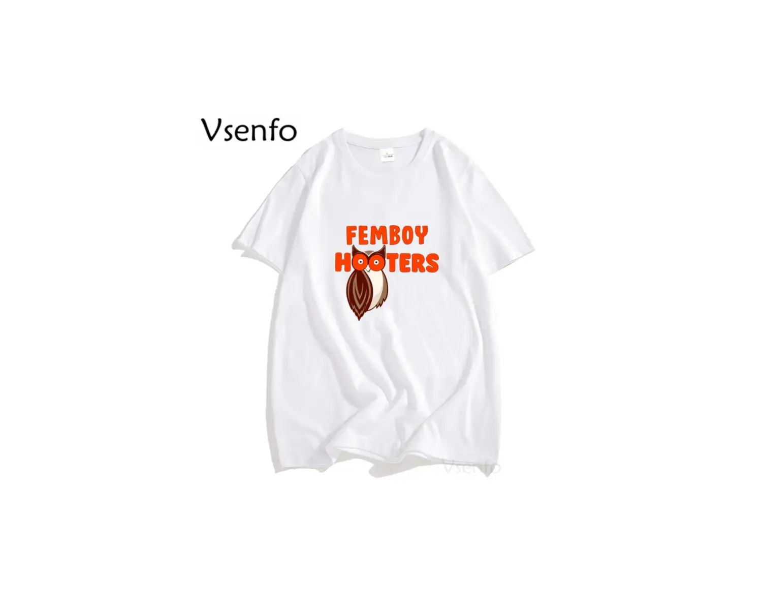 Femboy Hooters orijinal baykuş T Shirt erkekler kadınlar için rahat kısa kollu karikatür graf 2937
