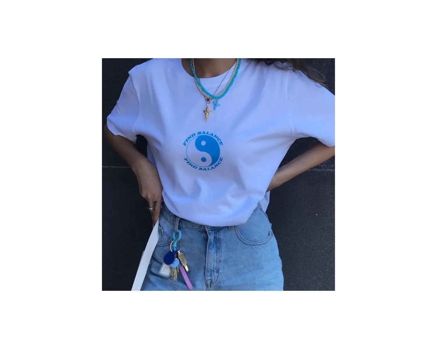 Find Balance T-shirt Beyaz