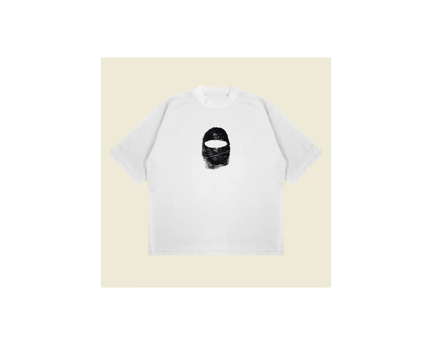 Fingerprint Thief Baskılı Oversize Unisex Pamuklu Nefes Alan Kalın Kumaşlı