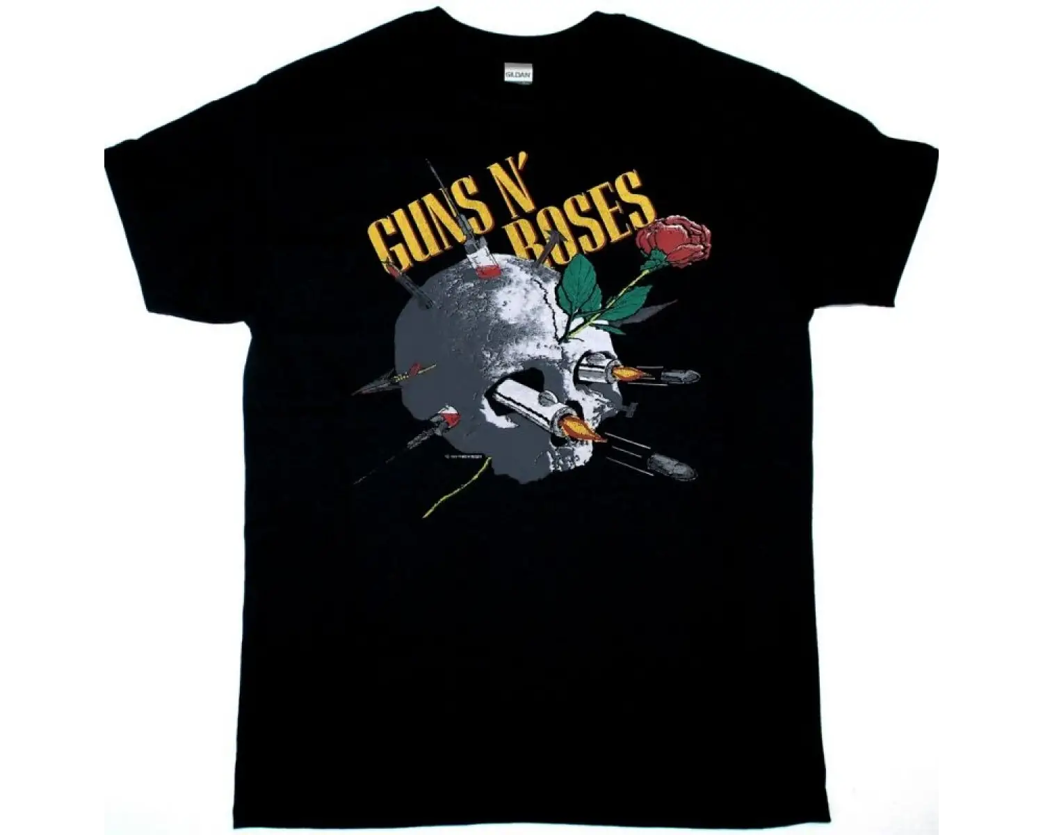 FISHBONE SHIRT NEW BLACK T-SHIRT ÖN VE ARAKA BASKILI