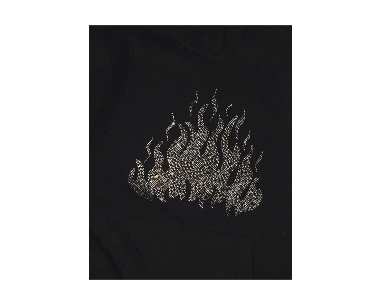 Flame Taş Baskılı Oversize Unisex Beyaz