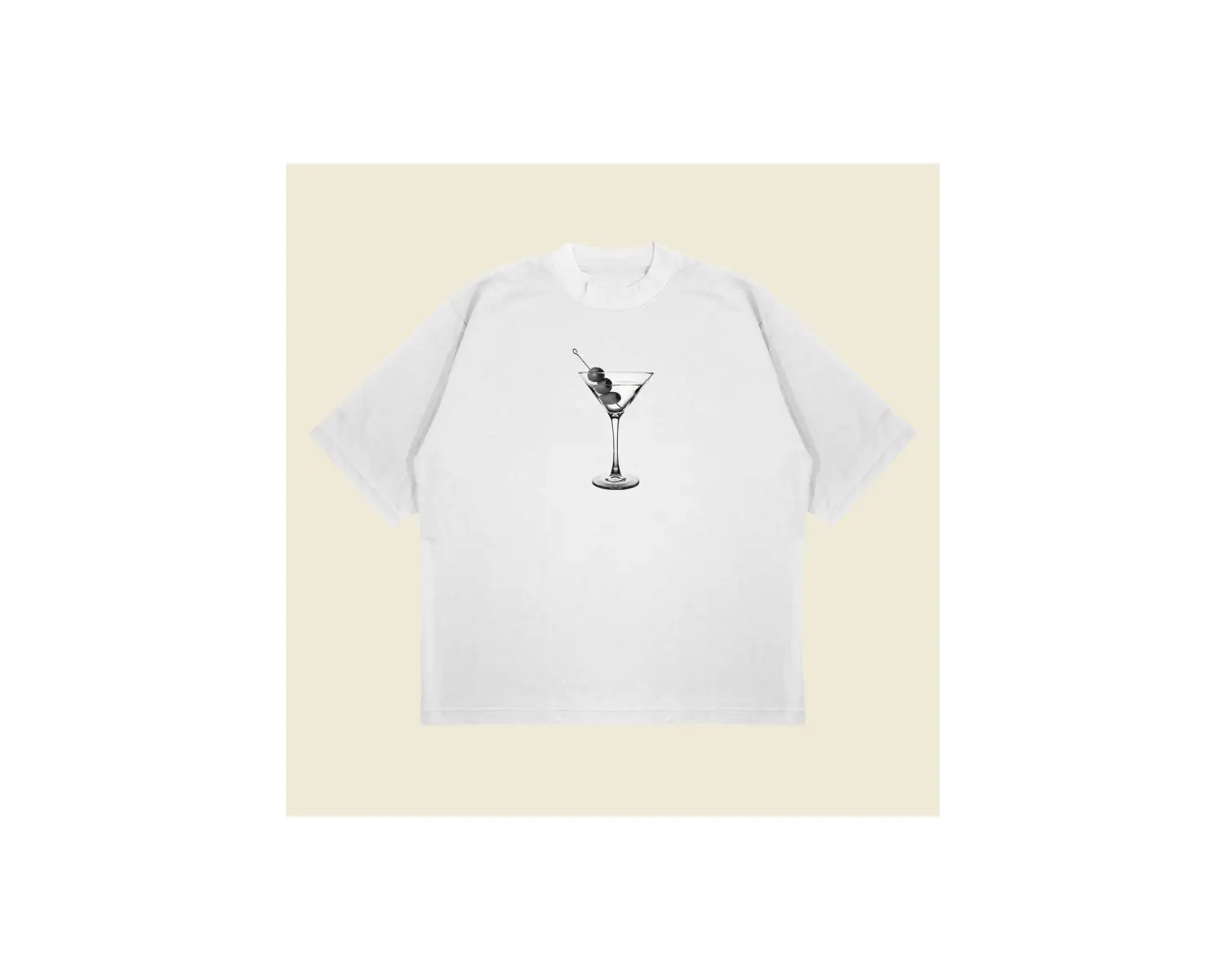 Flirtini Baskılı Oversize Unisex Pamuklu Nefes Alan Kalın Kumaşlı