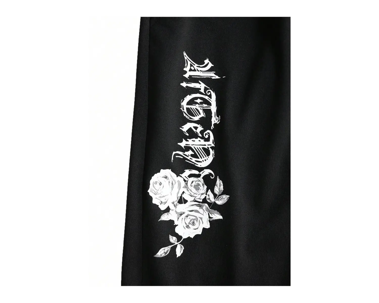 Floral & Letter Graphic Drawstring Waist Eşofman Altı