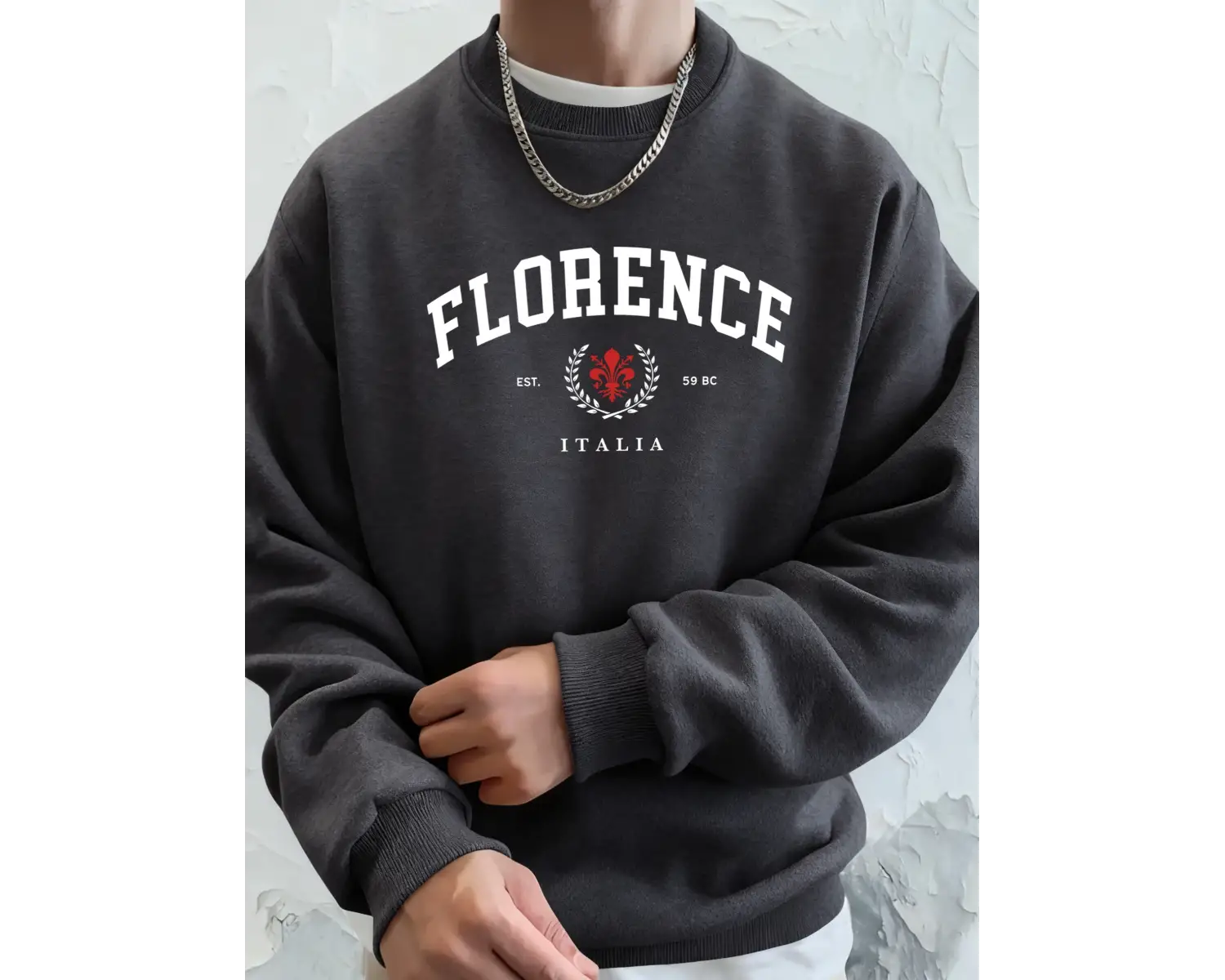 Florence Italia Mektup Desenli Giysiler Unisex Spor Sokak Hoody Gevşek Günlük Spor Giyim Sonb