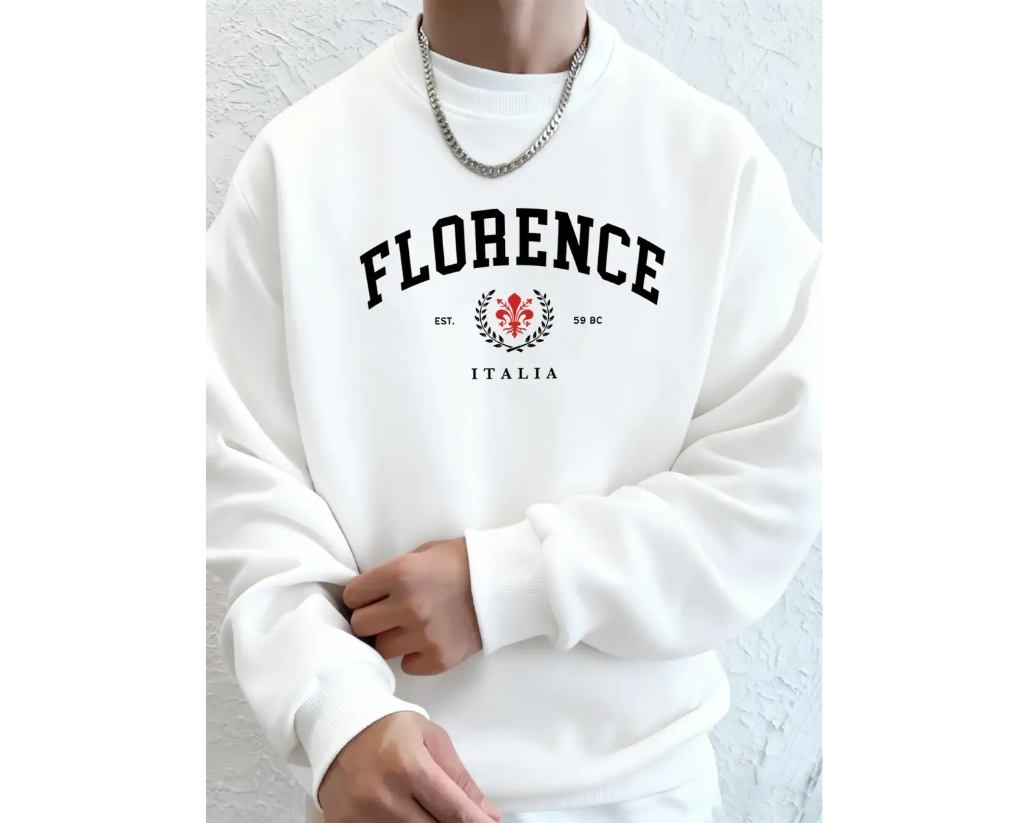 Florence Italia Mektup Desenli Giysiler Unisex Spor Sokak Hoody Gevşek Günlük Spor Giyim Sonb
