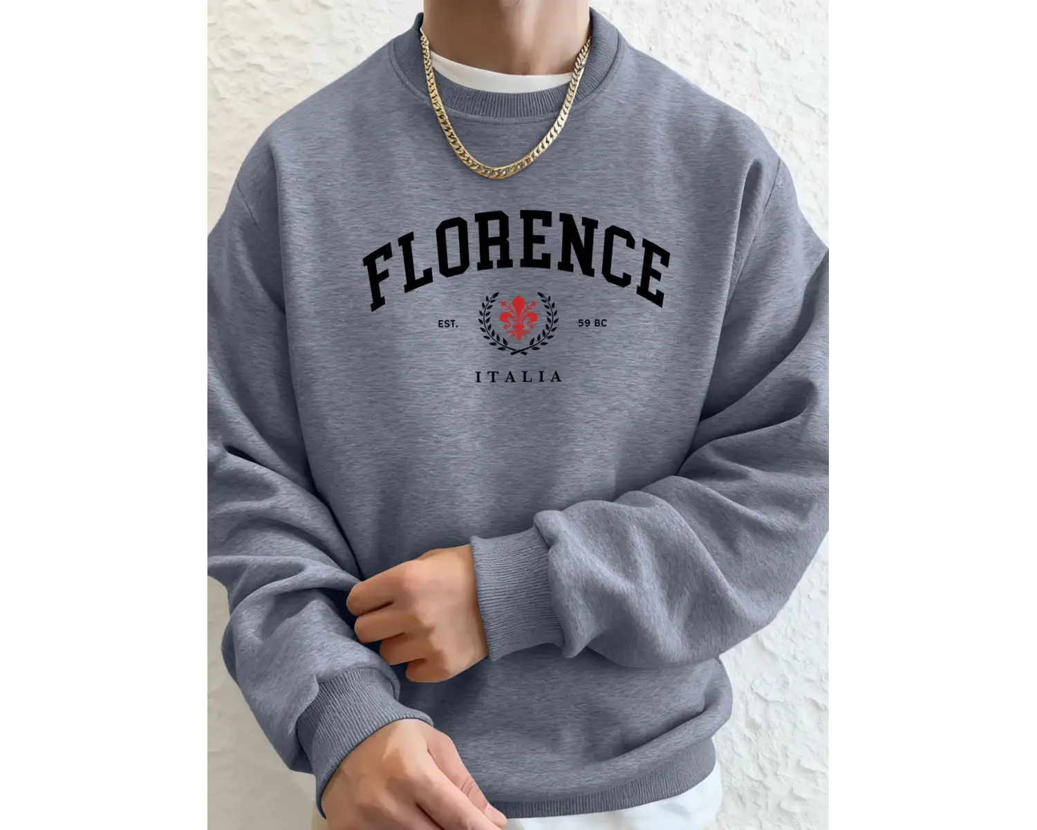 Florence Italia Mektup Desenli Giysiler Unisex Spor Sokak Hoody Gevşek Günlük Spor Giyim Sonb