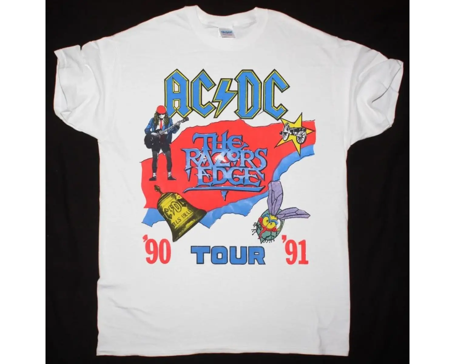 FOGHAT LIVE 1977 NEW BLACK T SHIRT ÖN VE ARAKA BASKILI