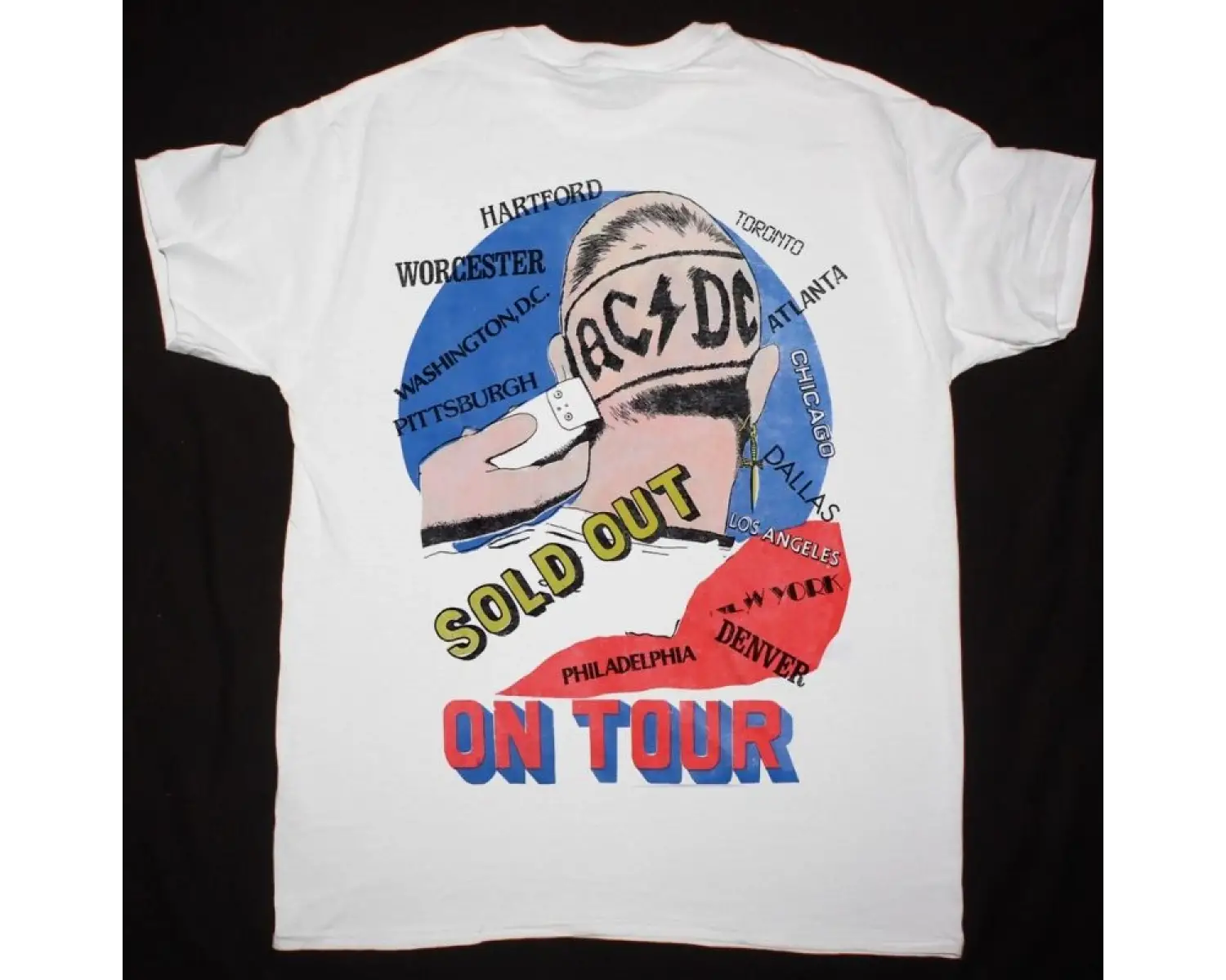FOGHAT LIVE 1977 NEW BLACK T SHIRT ÖN VE ARAKA BASKILI