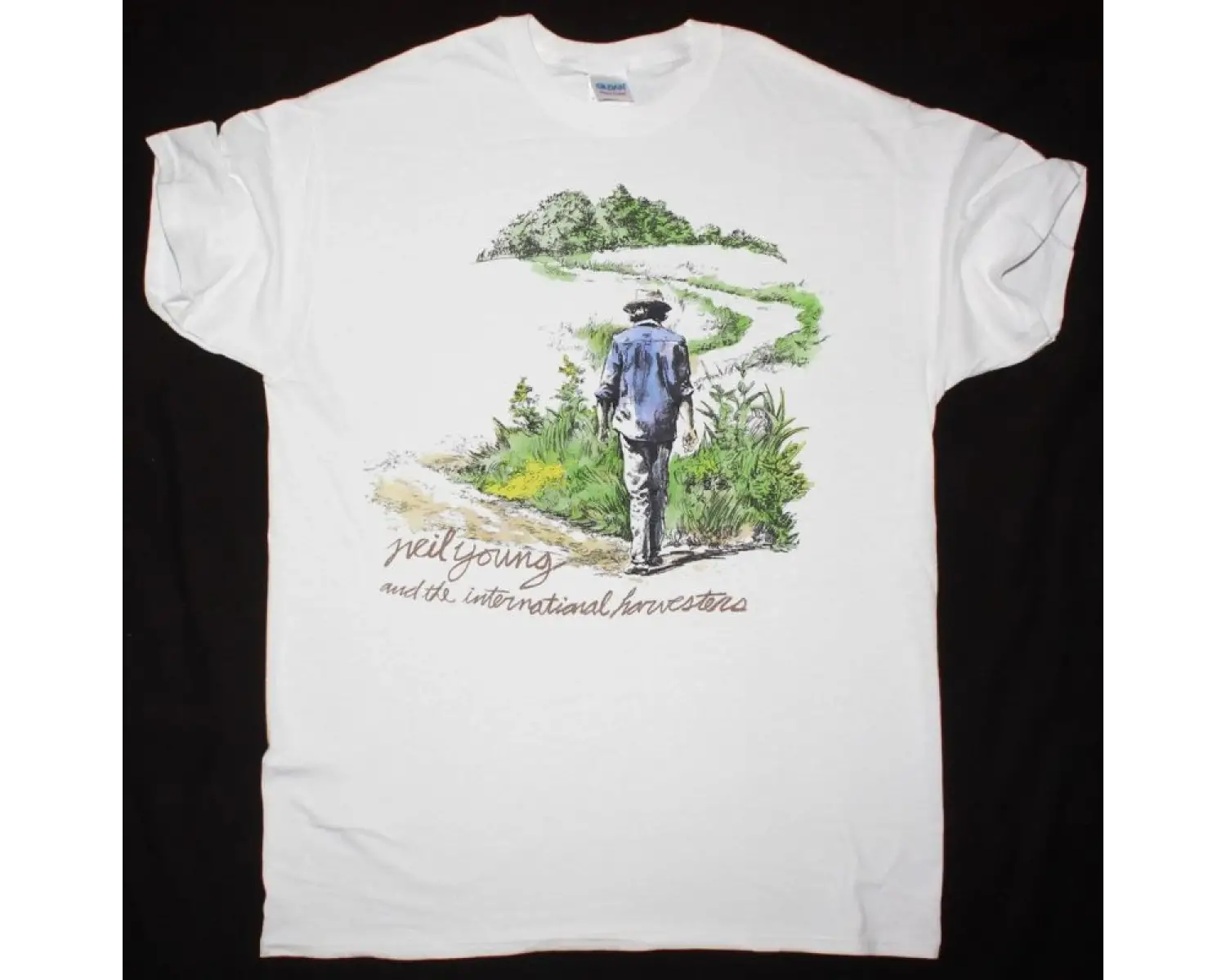 FOGHAT LOGO ESTABLISHED 1971 NEW WHITE T SHIRT ÖN VE ARAKA BASKILI