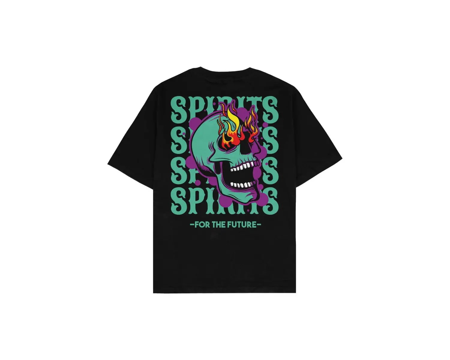 For The Future Siyah Oversize Unisex T-shirt