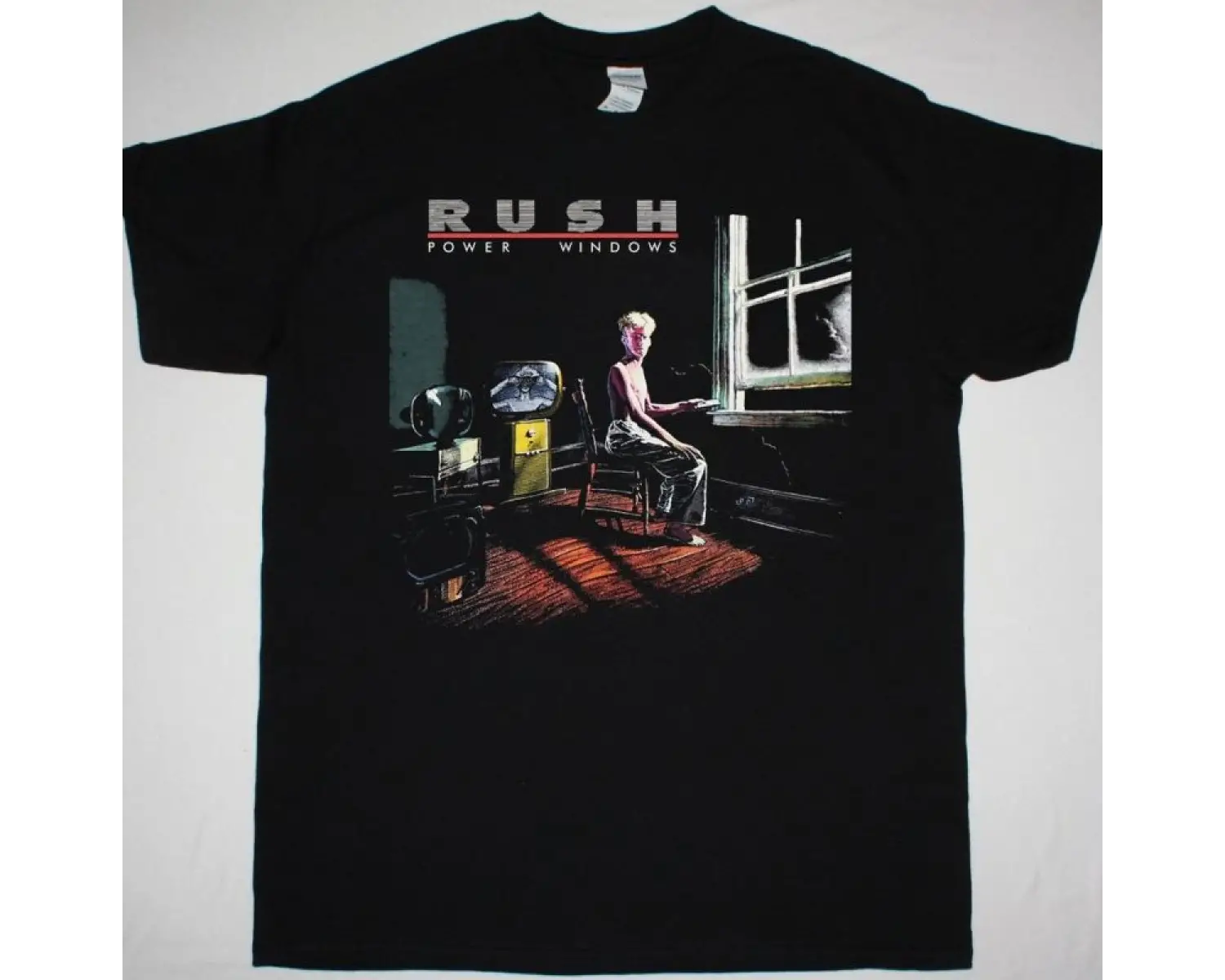 FOREIGNER DOUBLE VISION NEW BLACK T-SHIRT ÖN VE ARAKA BASKILI