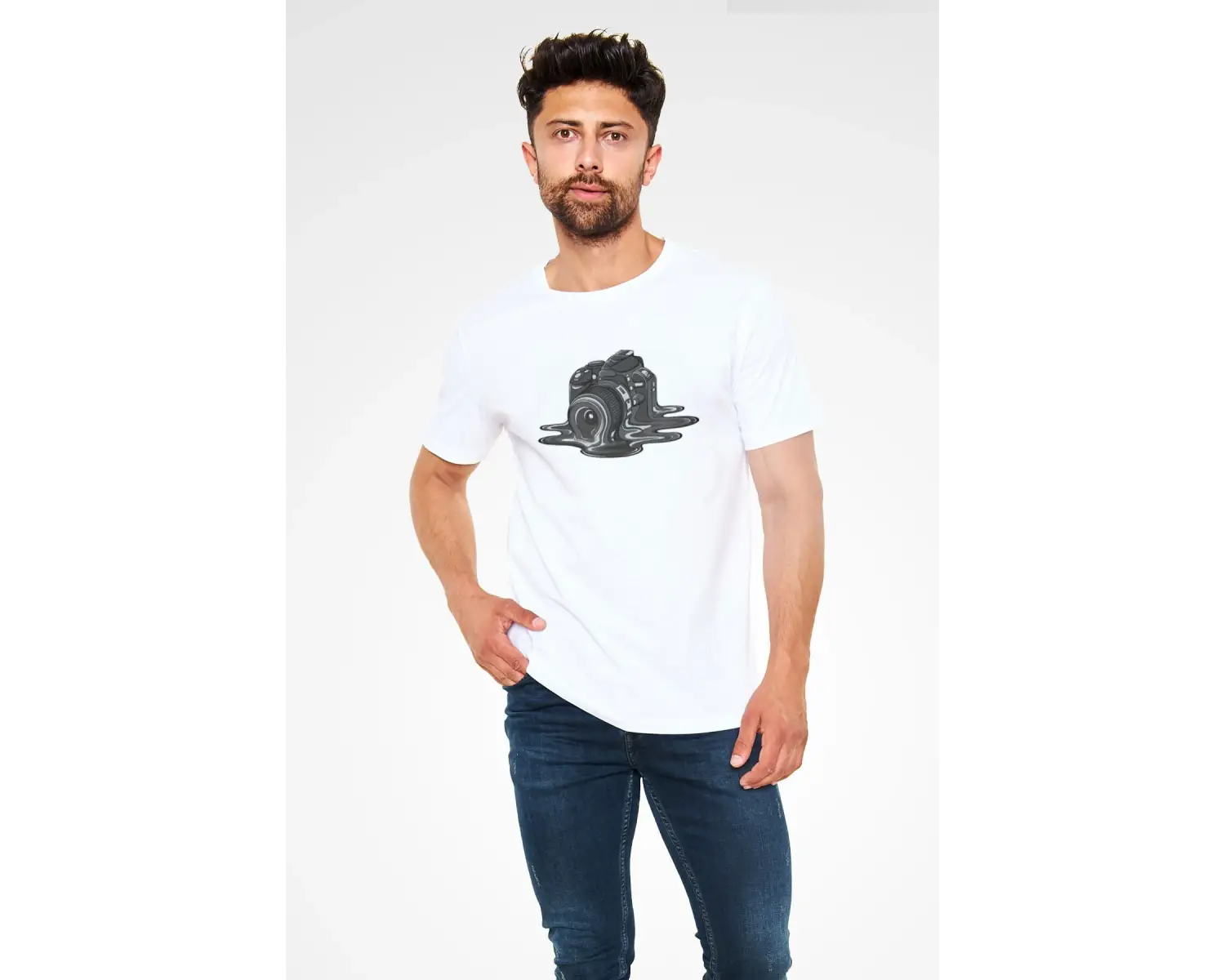 Fotoğrafçı Beyaz Unisex Tişört T-Shirt