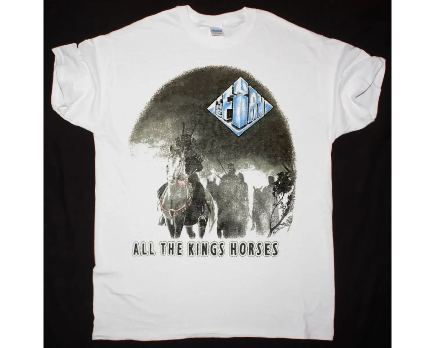 FRANK ZAPPA THEM OR US JUMBO PRINT NEW WHITE T-SHIRT ÖN VE ARAKA BASKILI