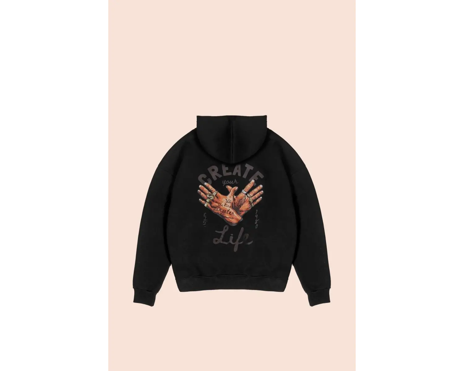 Free Gangster Baskılı Oversize Unisex Beyaz