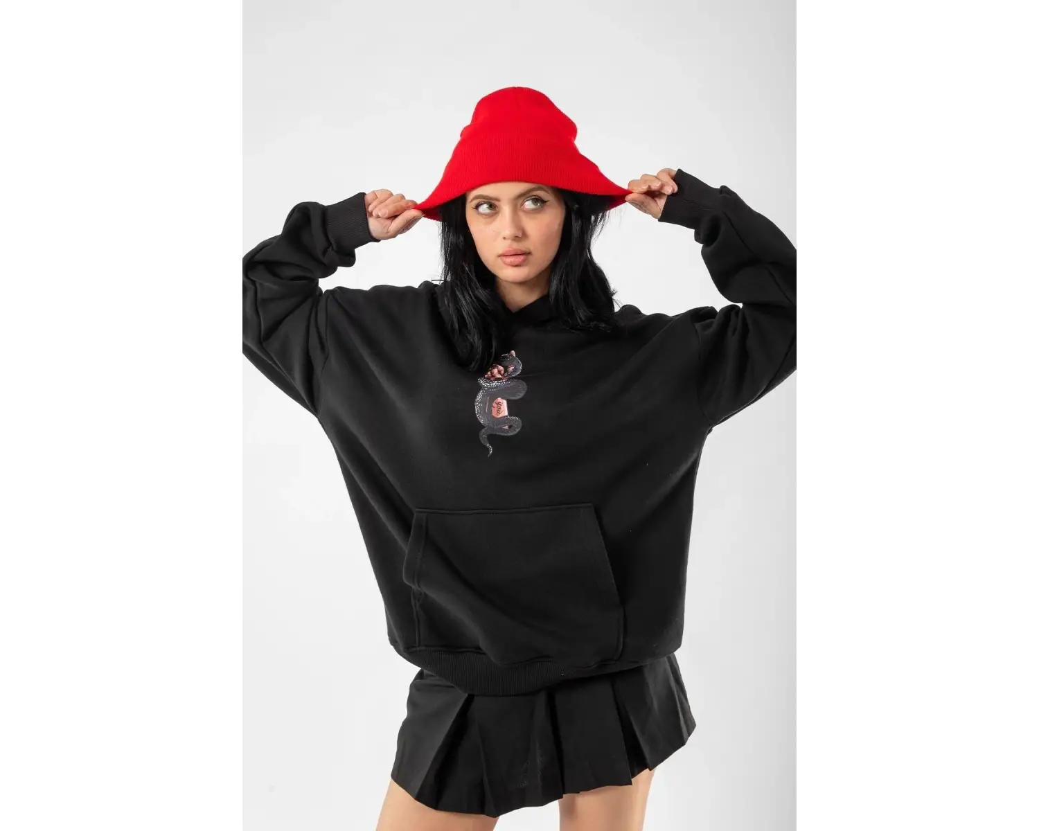 Free Gangster Baskılı Oversize Unisex Beyaz