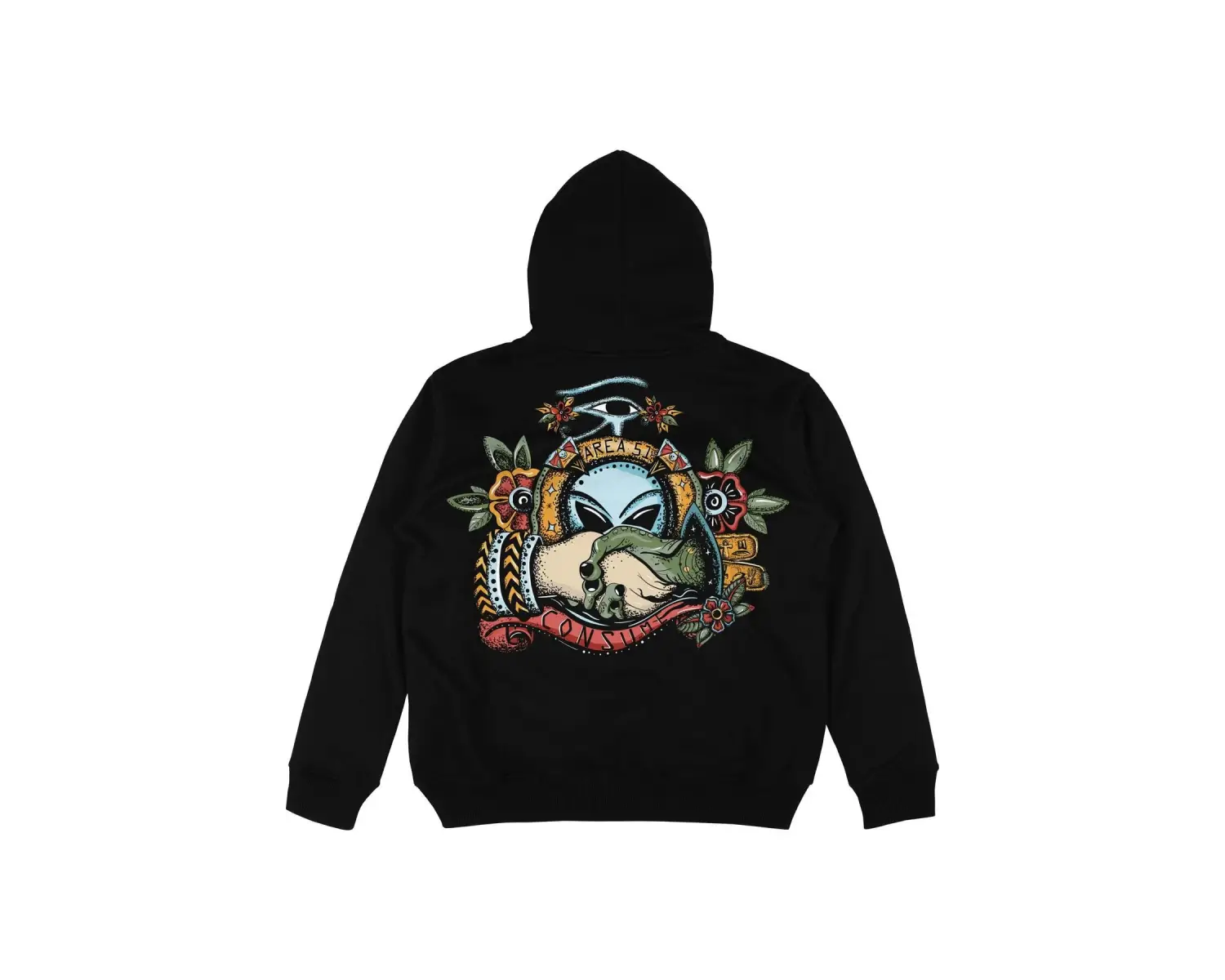 Friendly Siyah Oversize Unisex Kapüşonlu Sweatshirt Hoodie