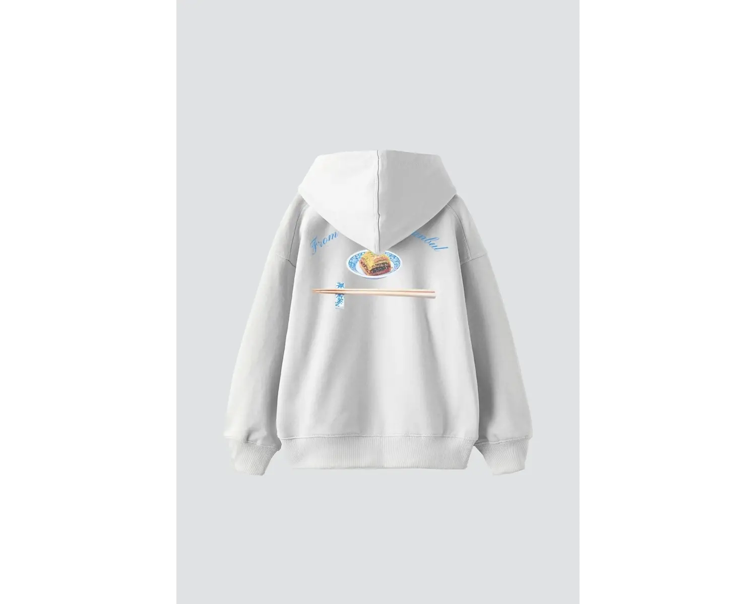 From Tokyo To Istanbul Baskılı Oversize Unisex Beyaz