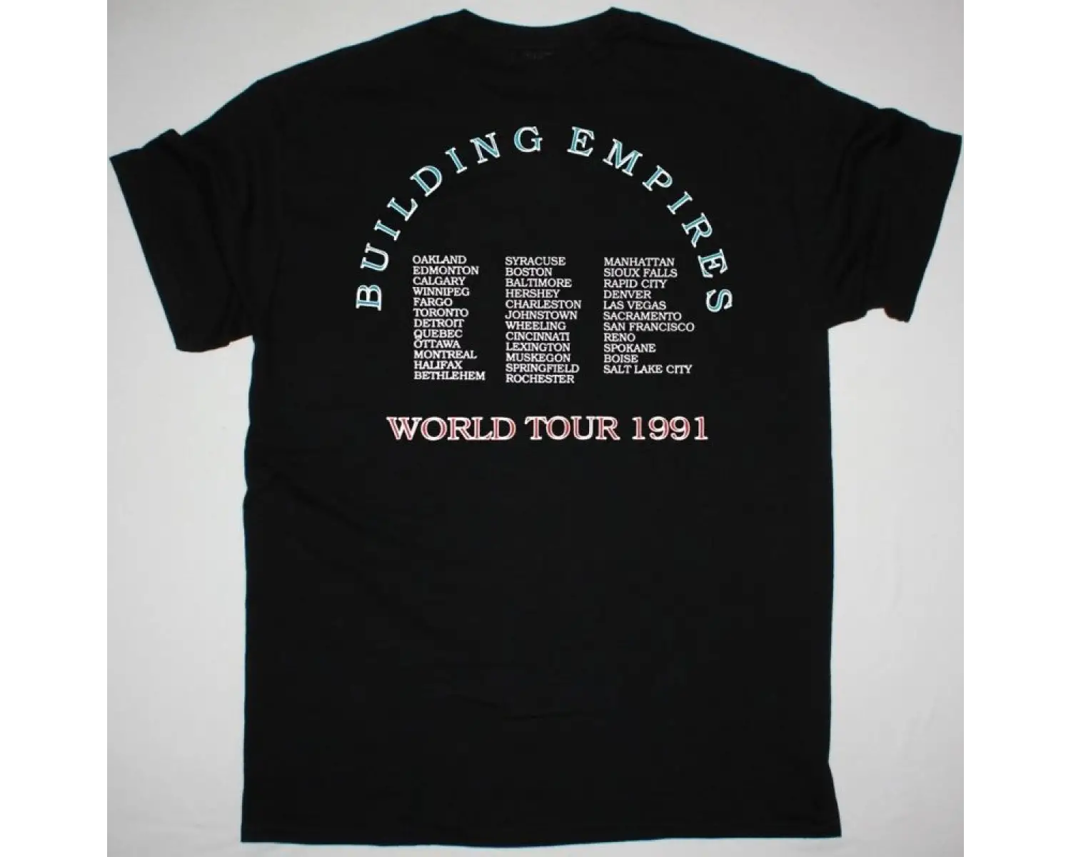 FRONT 242 TYRANNY FOR YOU NEW BLACK T-SHIRT ÖN VE ARAKA BASKILI