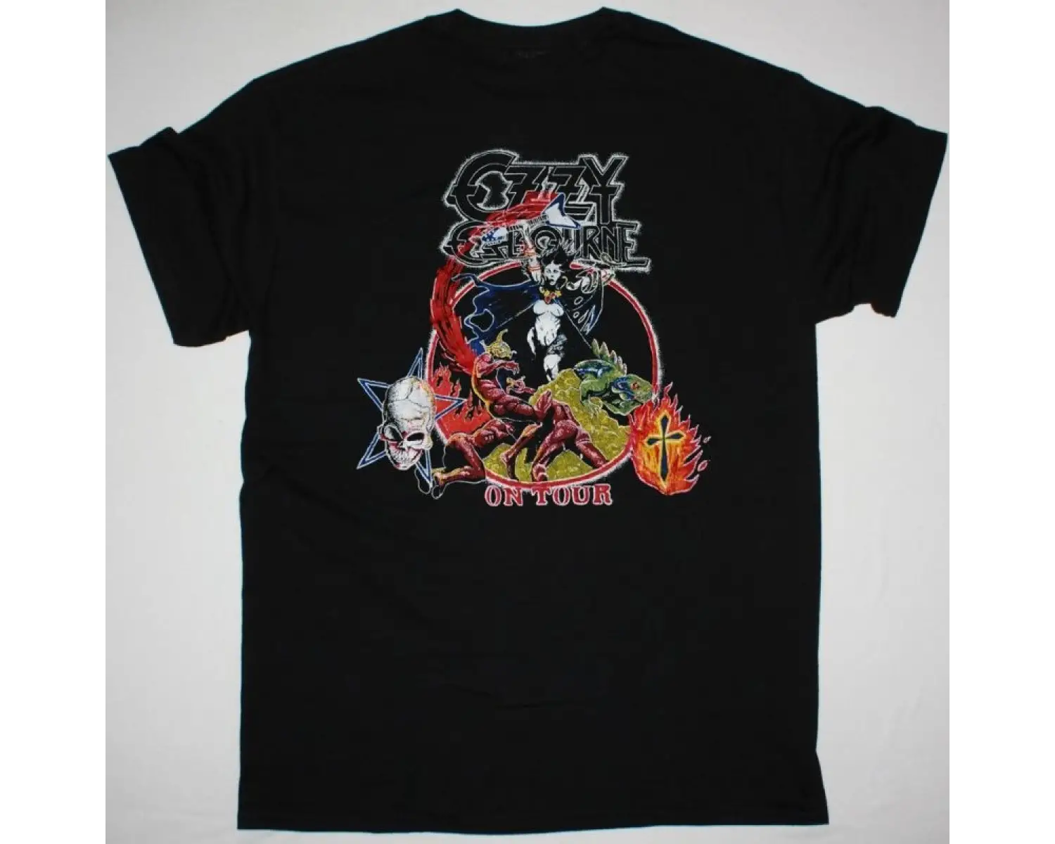FUN LOVIN CRIMINALS BAND NEW BLACK T-SHIRT ÖN VE ARAKA BASKILI