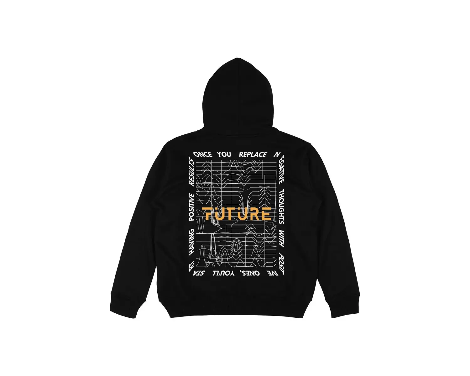 Future Siyah Oversize Unisex Kapüşonlu Sweatshirt Hoodie