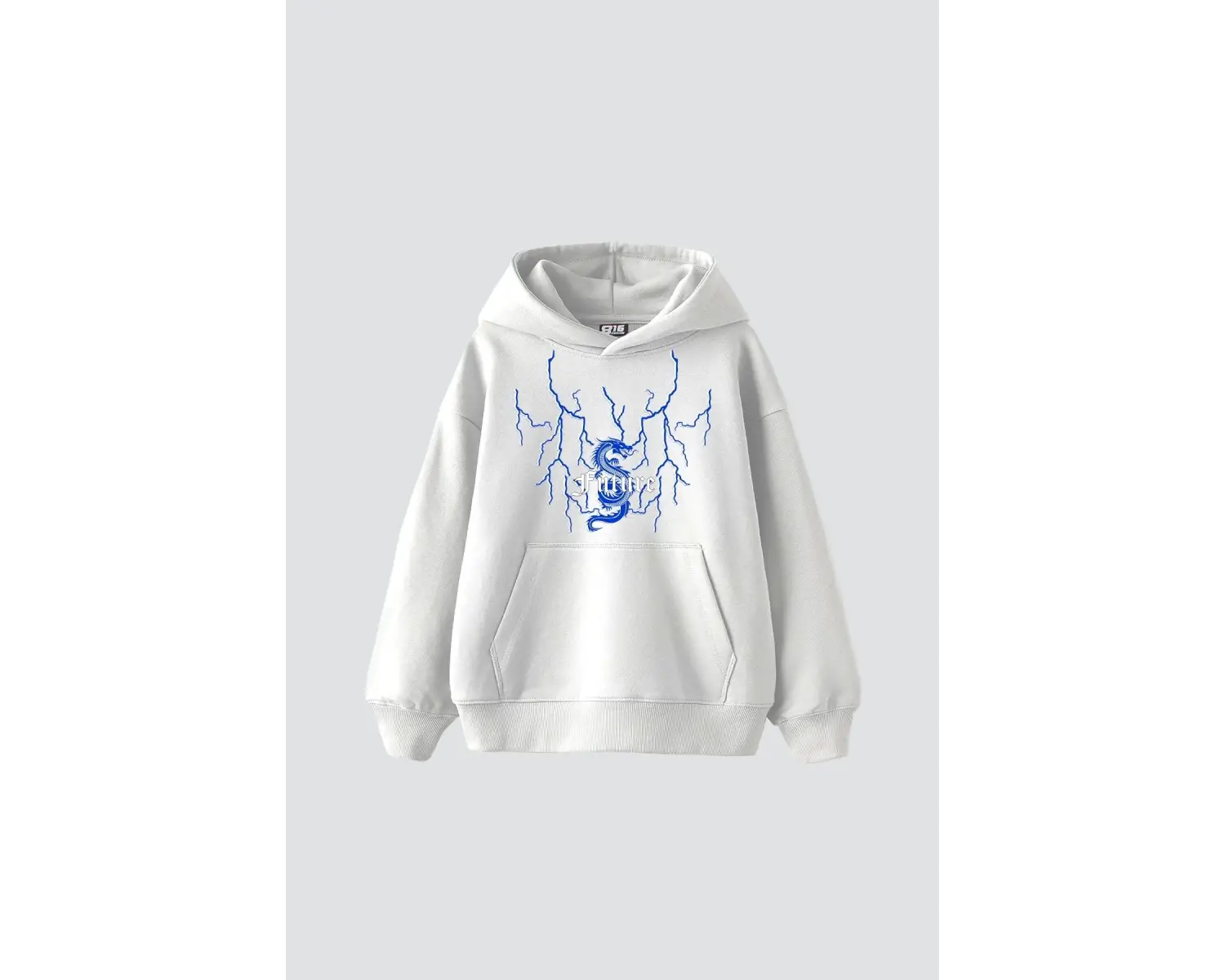 Future Yıldırım Baskılı Oversize Unisex Beyaz