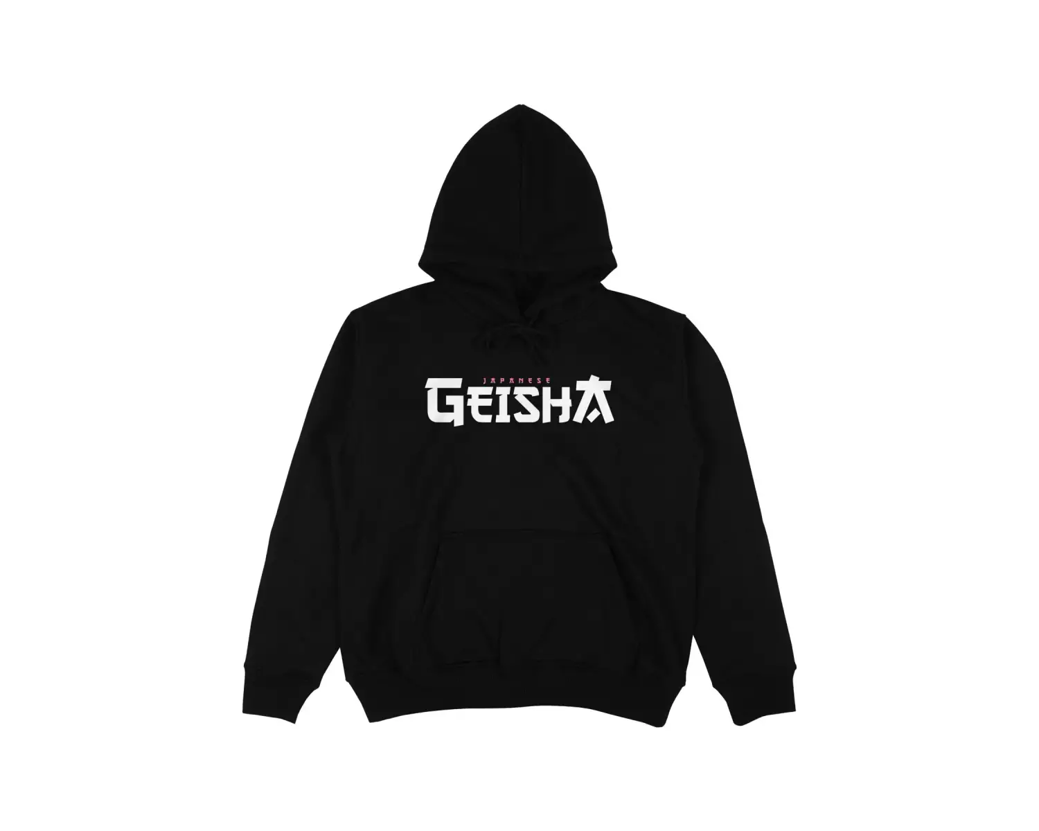 Geisha v2 Oversize Unisex Kapüşonlu Sweatshirt Hoodie Siyah