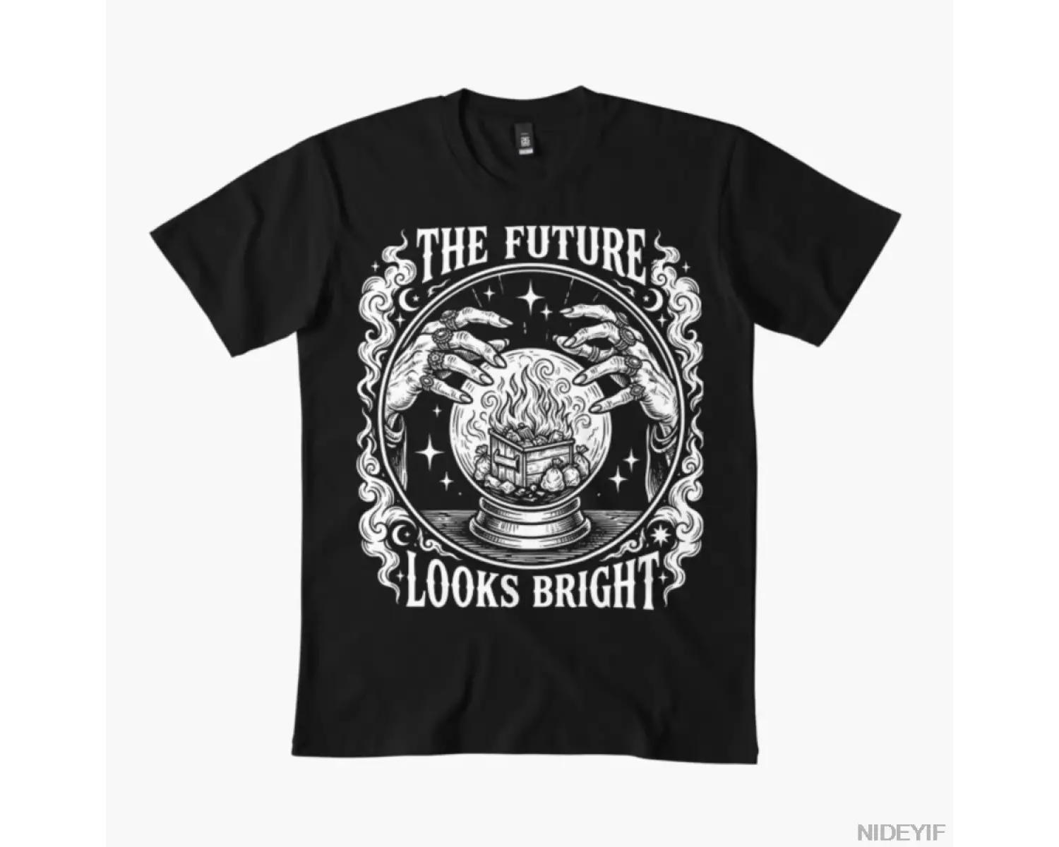 Gelecek Parlak Görünüyor Komik Çöp Kamyonu Ateşi Alaycı Meme Tişört Erkek Kadın %100 Pamuk Ti