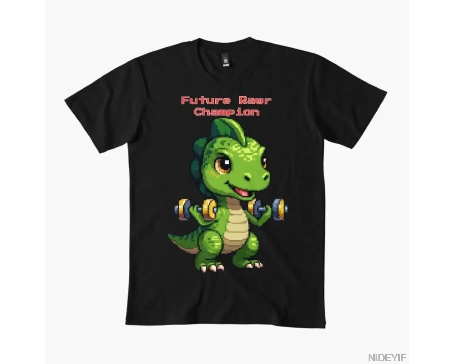 Gelecek Rawr Şampiyonu Erkek Kadın Tişörtü %100 Pamuklu Tişörtler Kısa Kollu Üstler 1210-3