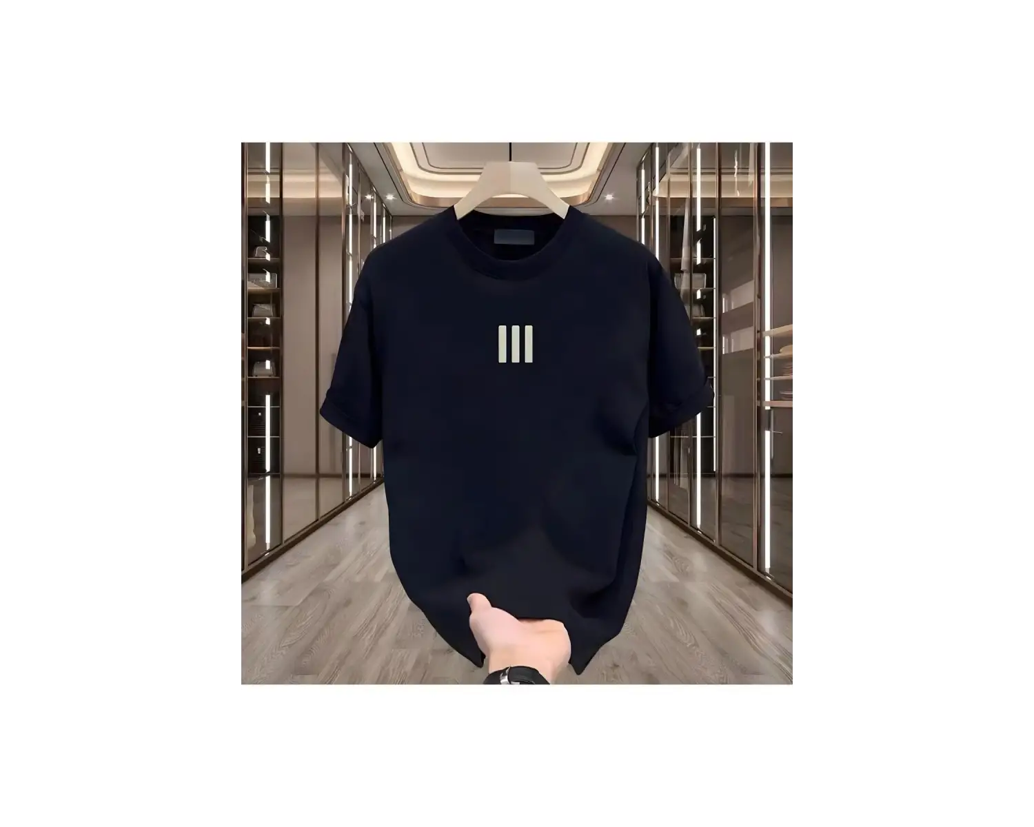 Genel Markalar 3 Çizgi Baskılı Beyaz Erkek