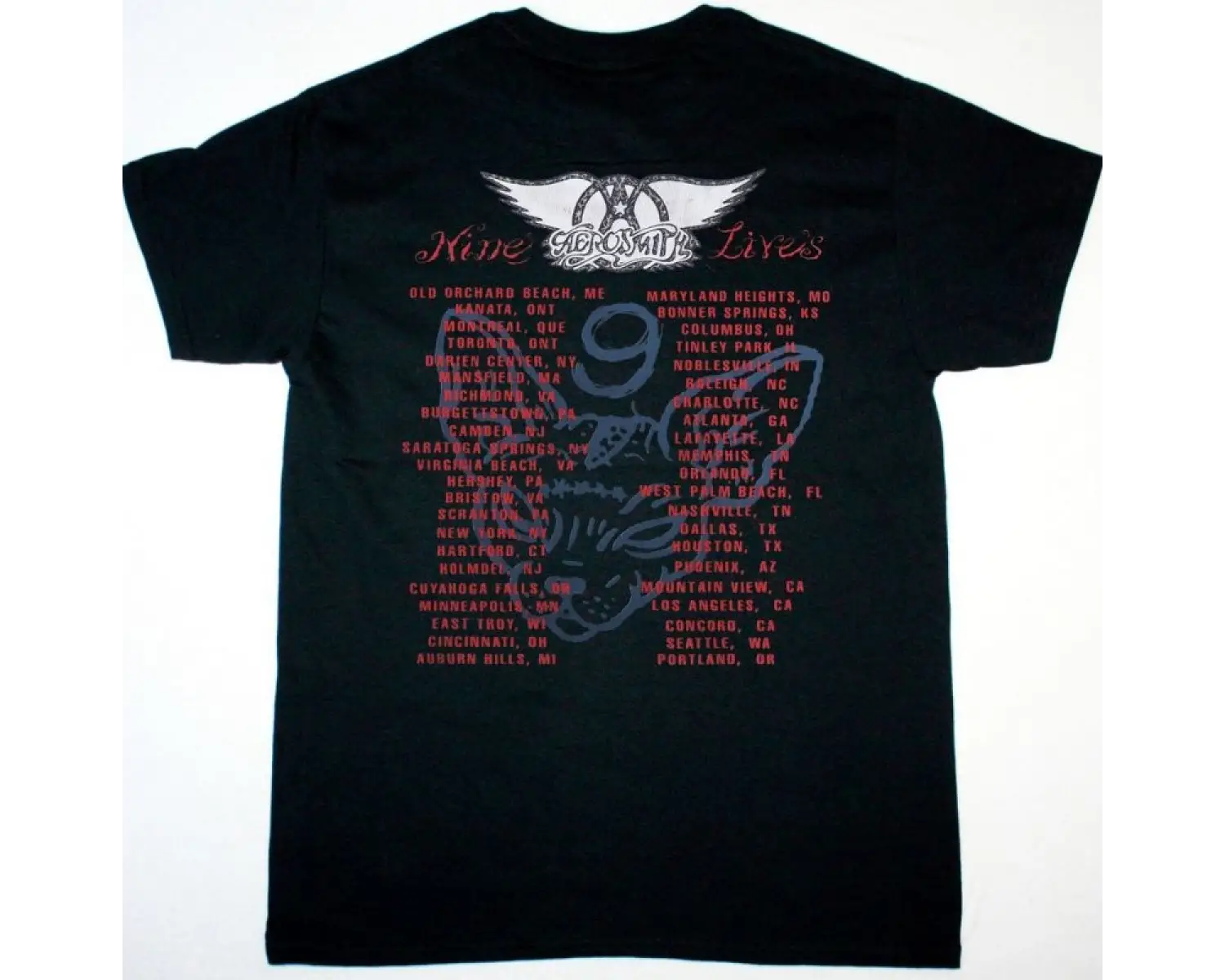 GENESIS 1978 WORLD TOUR NEW BLACK T-SHIRT ÖN VE ARAKA BASKILI