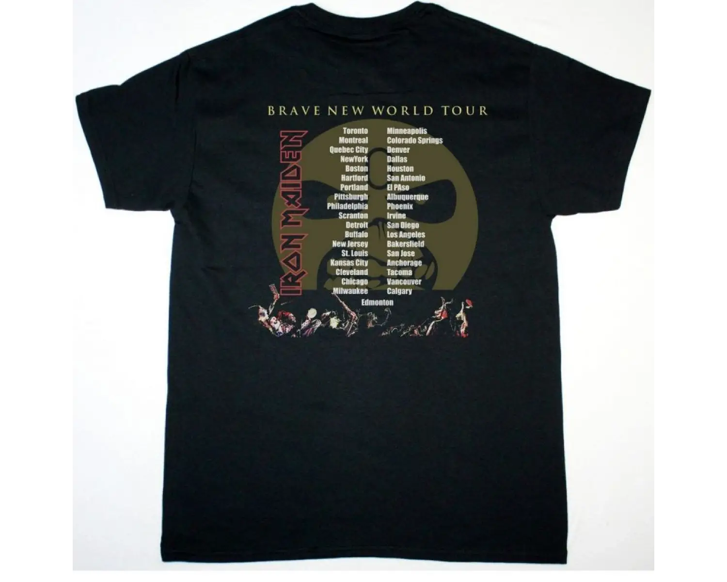 GENESIS THE LAMB LIES DOWN ON BROADWAY 1974 NEW WHITE T-SHIRT ÖN VE ARAKA BASKILI