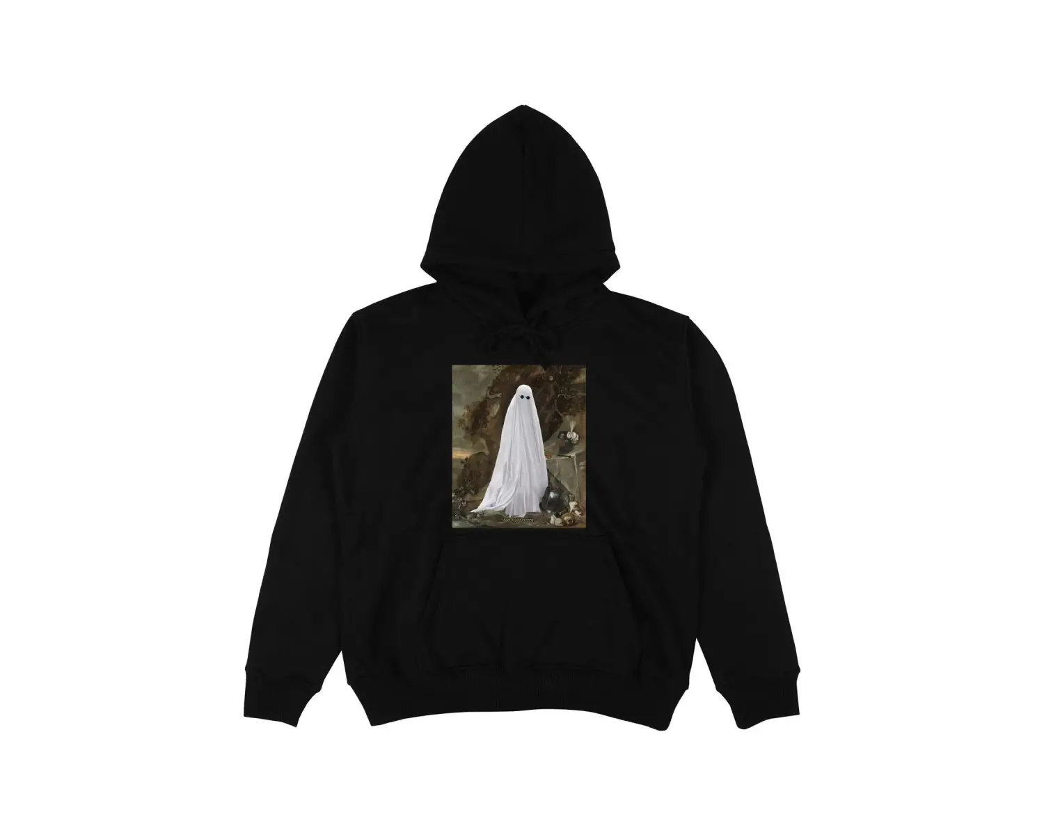 Ghost Beyaz Oversize Unisex Kapüşonlu Sweatshirt Hoodie