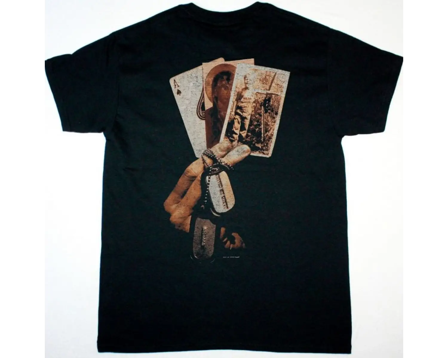 GHOST CLOCKWORK ORANGE NEW BLACK T-SHIRT ÖN VE ARAKA BASKILI