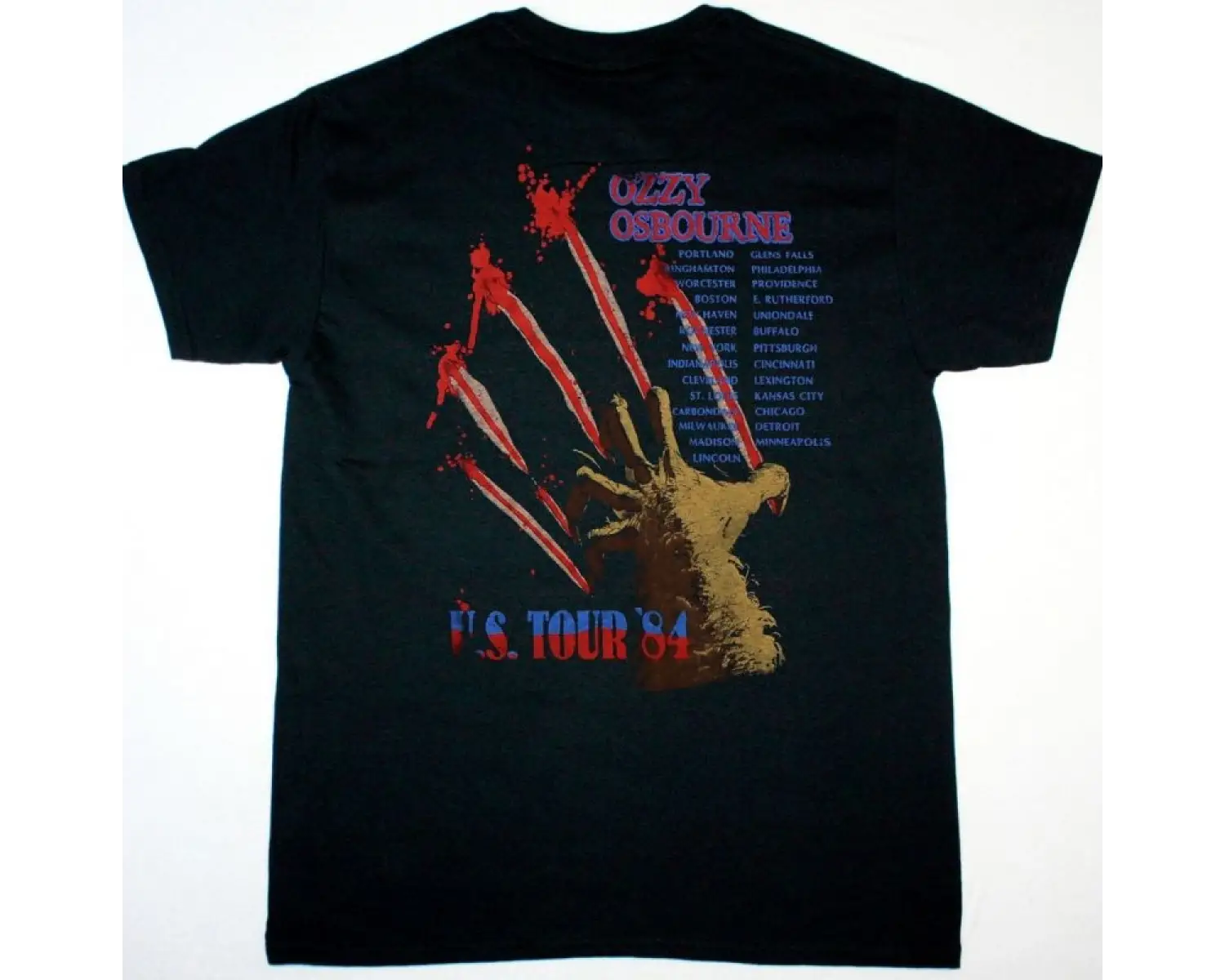 GHOST ELIZABETH NEW BLACK T-SHIRT ÖN VE ARAKA BASKILI