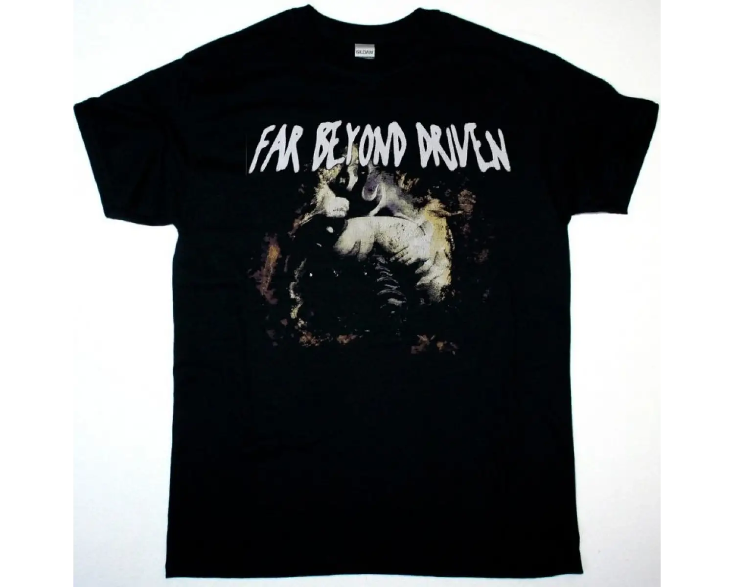 GHOST HE IS NEW BLACK T-SHIRT ÖN VE ARAKA BASKILI