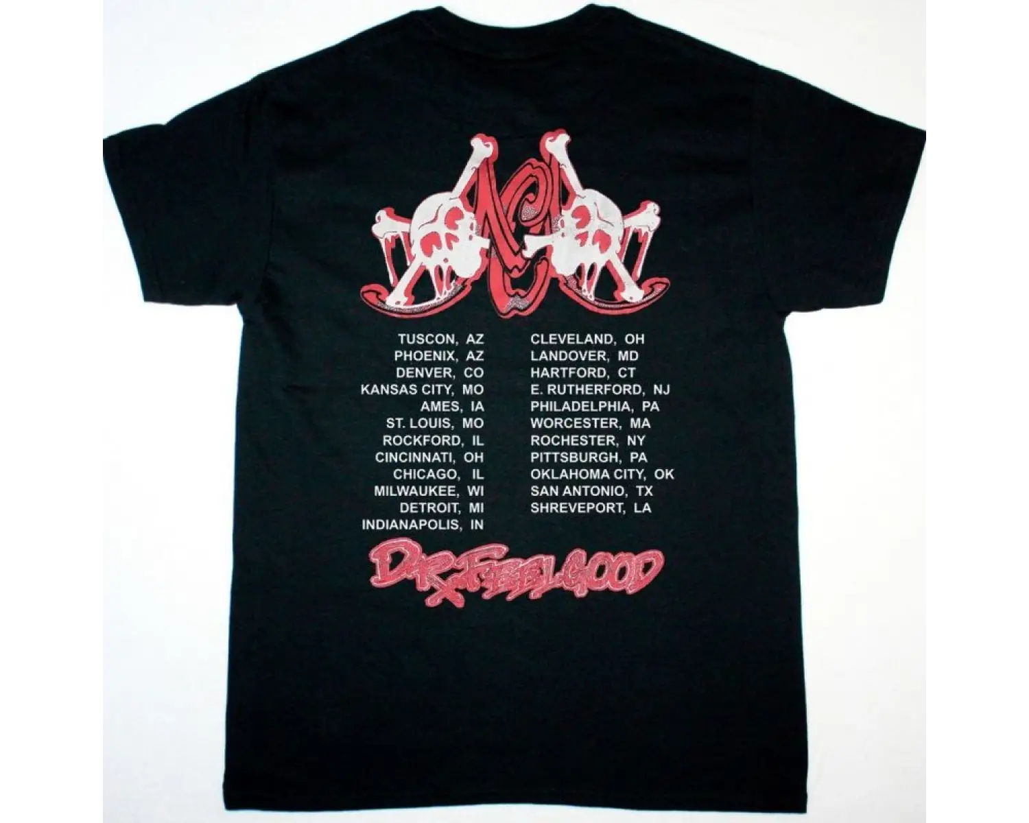 GHOST MAJESTY NEW BLACK T-SHIRT ÖN VE ARAKA BASKILI