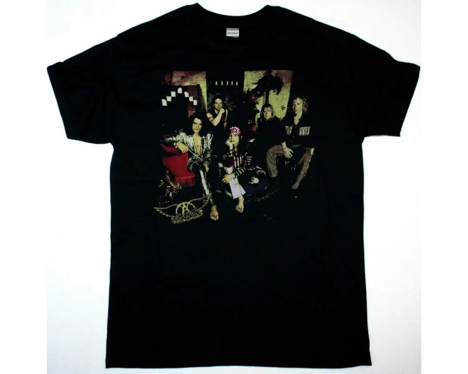 GHOST PAPA NEW BLACK T-SHIRT ÖN VE ARAKA BASKILI