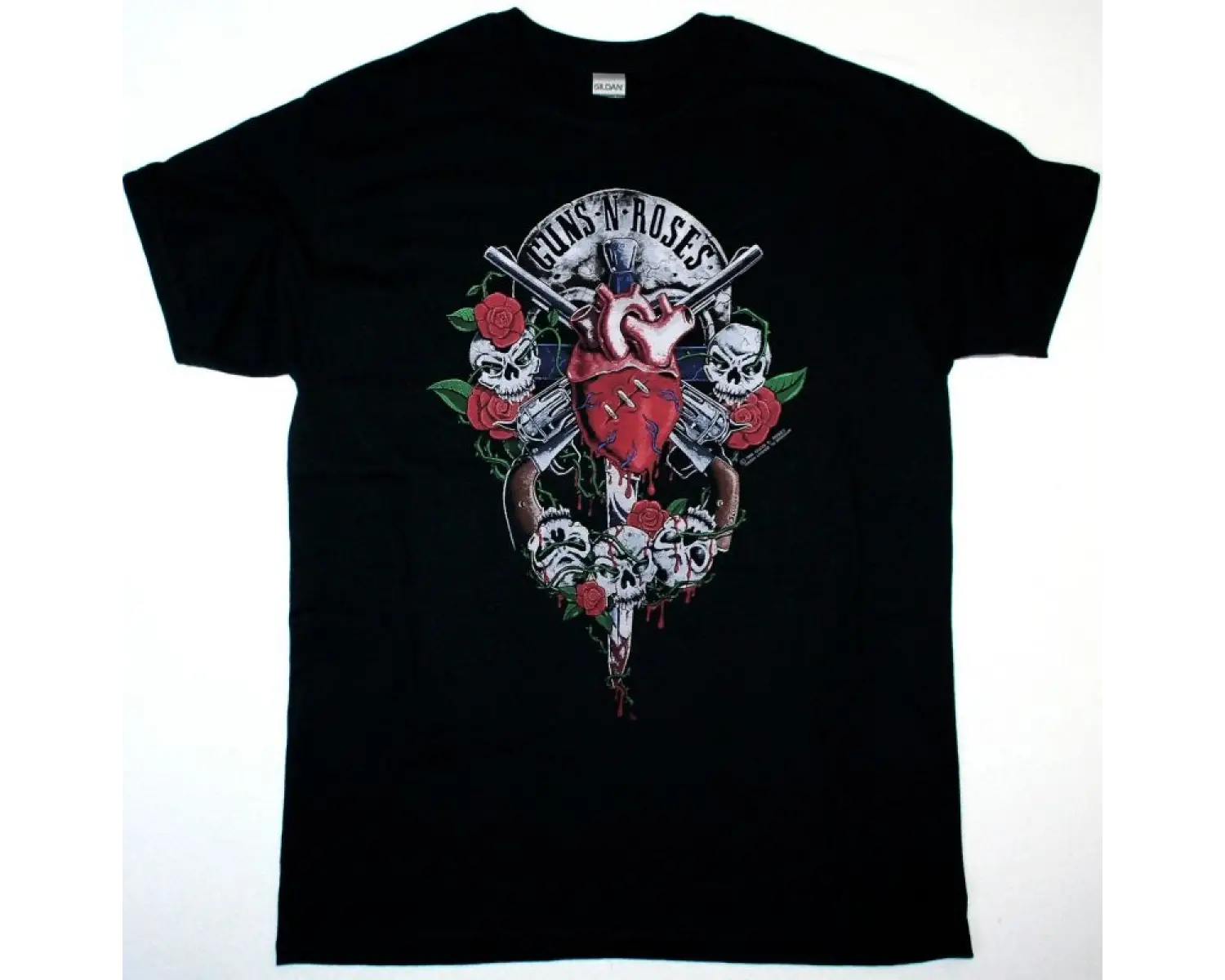 GHOST WARRIORS NEW BLACK T-SHIRT ÖN VE ARAKA BASKILI